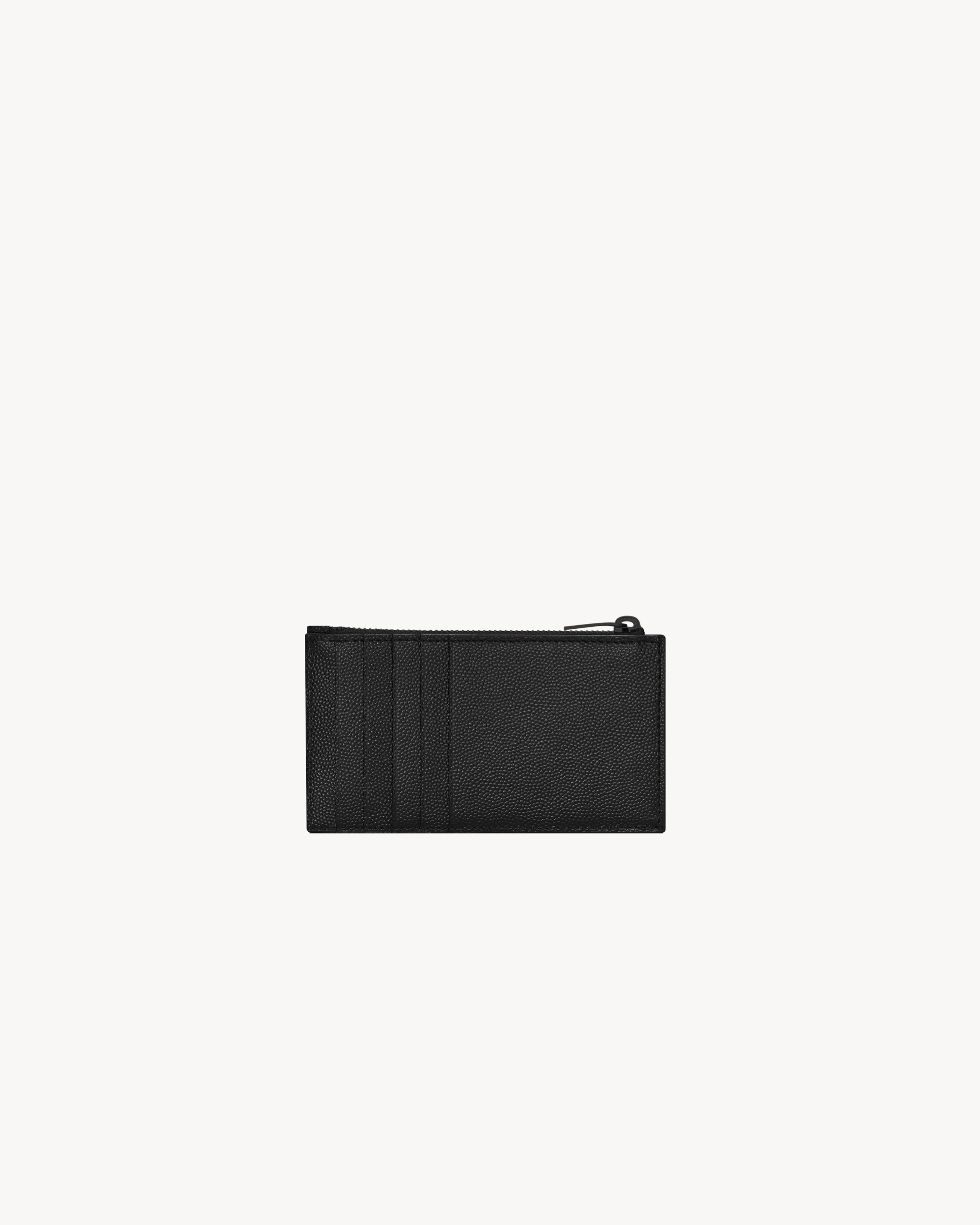 CASSANDRE MATELASSÉ FRAGMENTS CARD CASE IN GRAIN DE POUDRE LEATHER - 2
