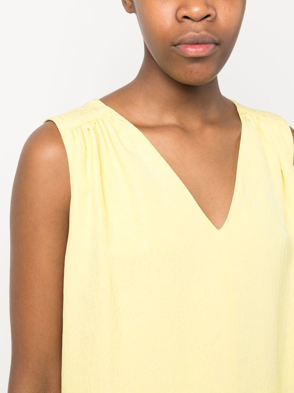 jacquard ruched top - 5
