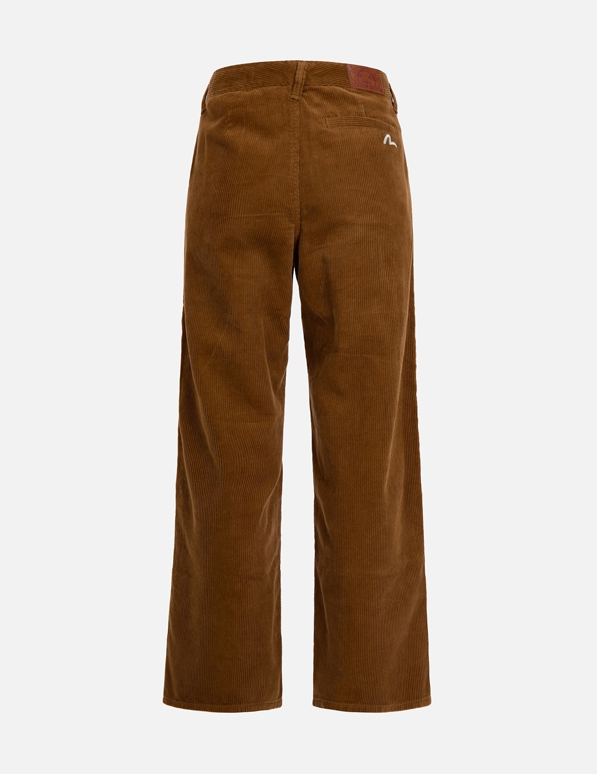 SEAGULL EMBROIDERY STRAIGHT-FIT CORDUROY TROUSERS - 1