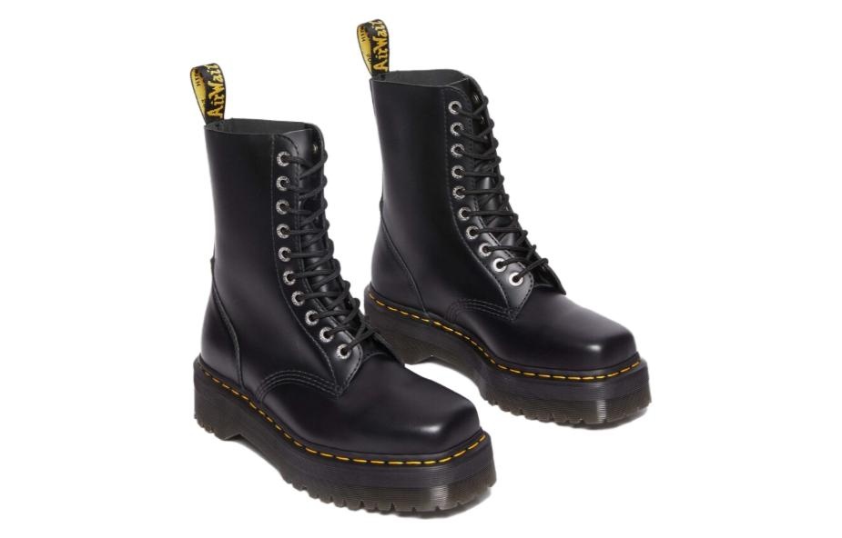(WMNS) Dr. Martens 1490 Quad Leather Boots 'Black' 31147001 - 3