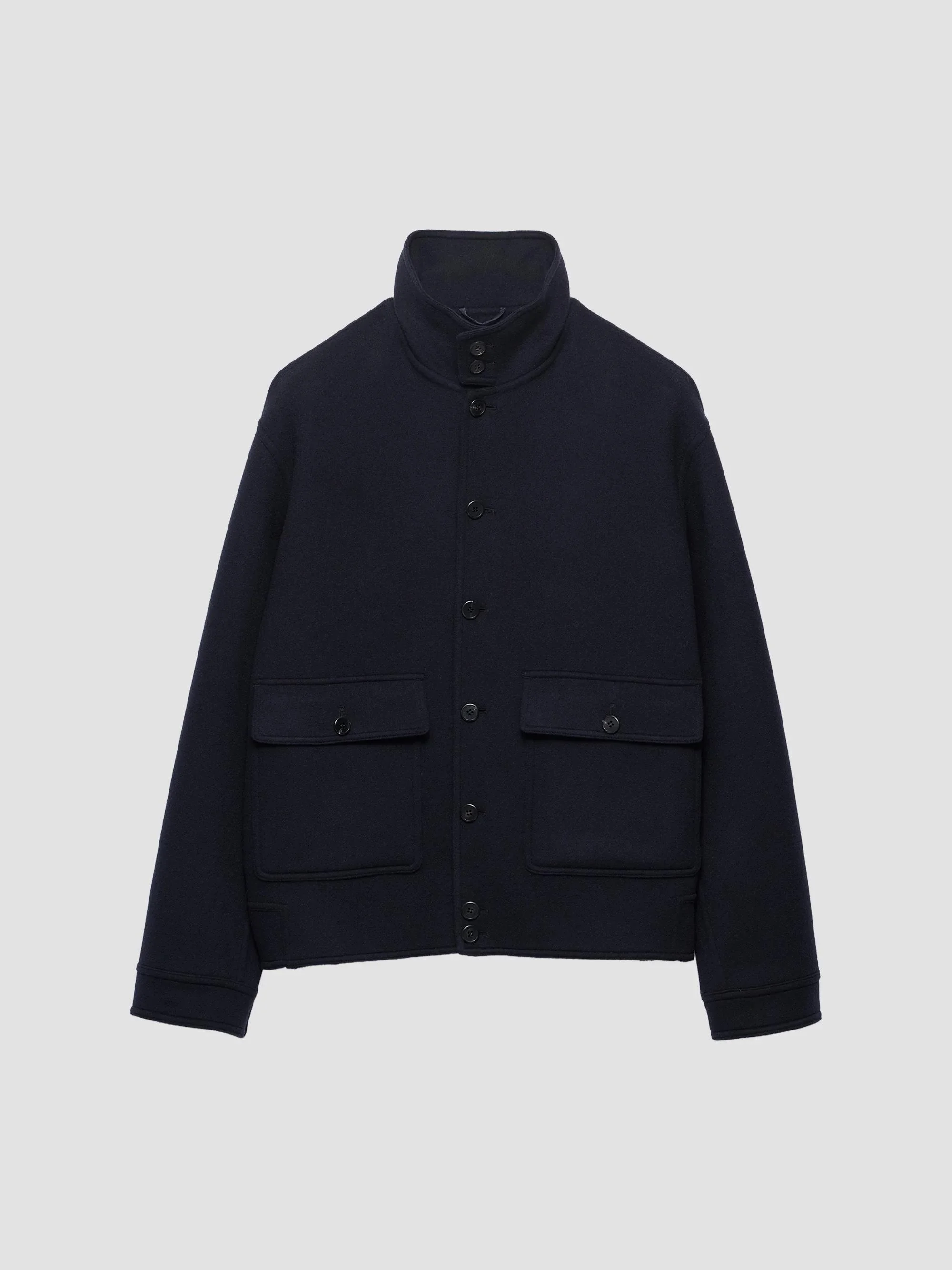 Men's Cashmere Blouson Jacket - Blue - 1