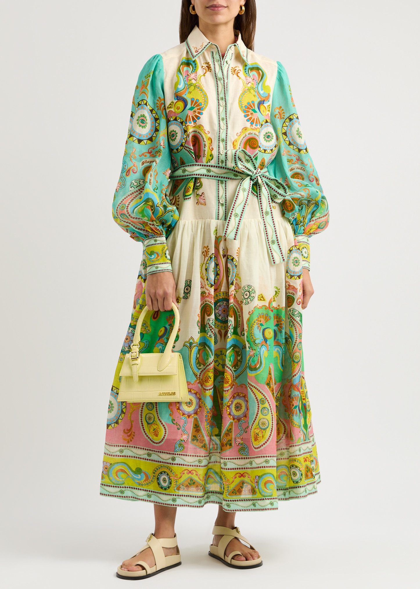 Pinball printed ramie shirt dress - 4