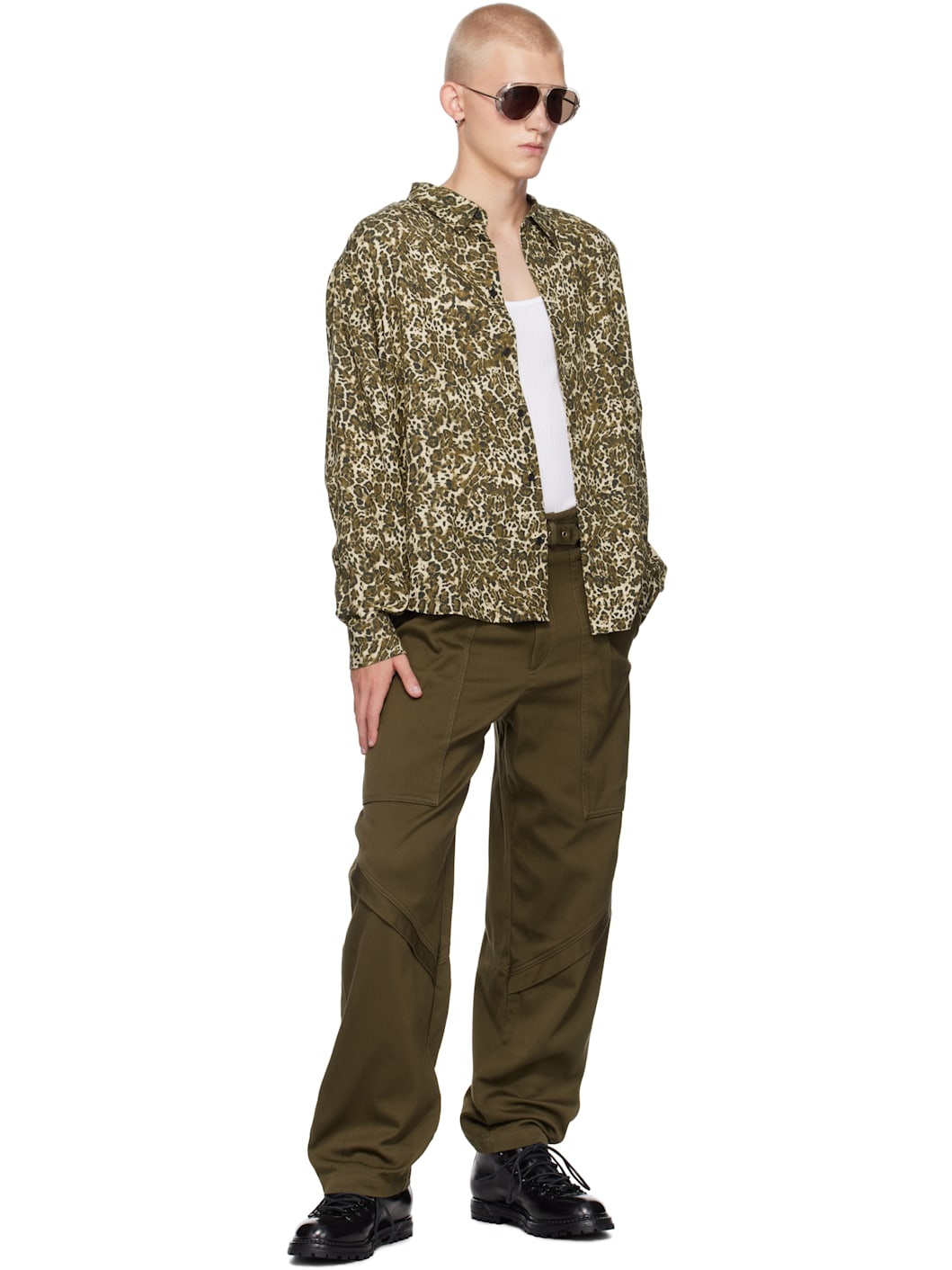 Brown & Tan Cybilio Shirt - 4