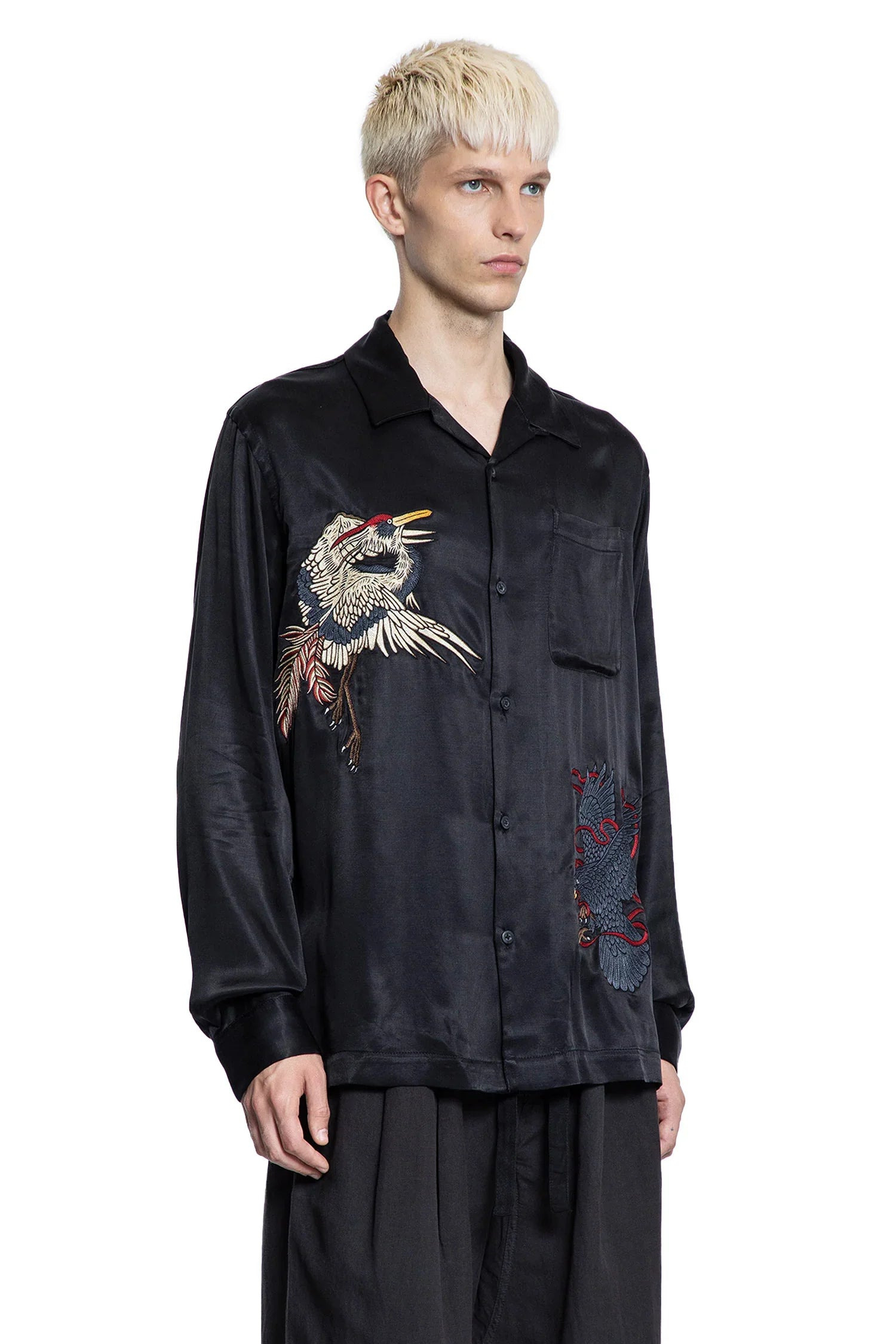 Crow-And-Heron-Camp-Collar-Shirt - 2