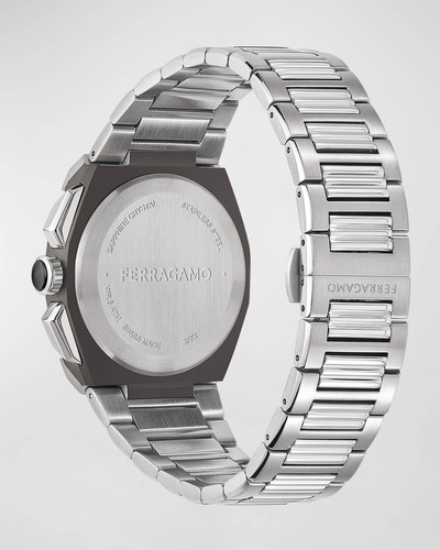 FERRAGAMO Men's 43mm Supreme Chrono Watch with Bracelet Strap outlook