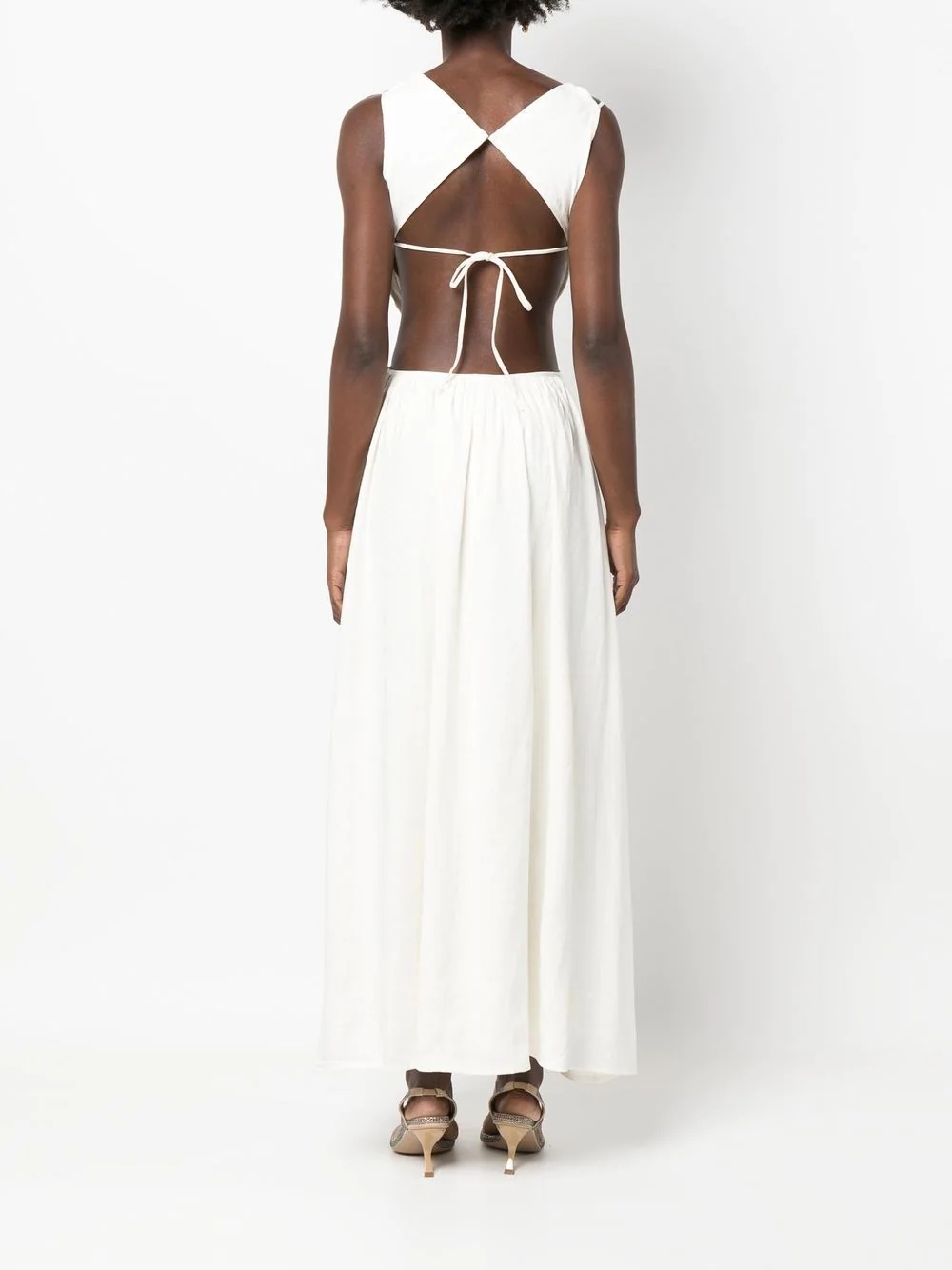 open-back midi dress - 4