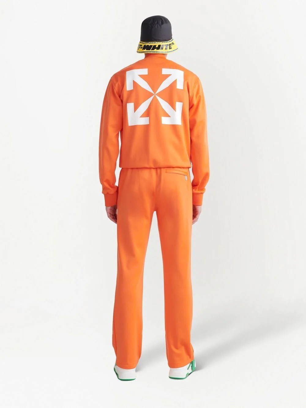 SINGLE ARROW SLIM TRACKPANT ORANGE WHITE - 3