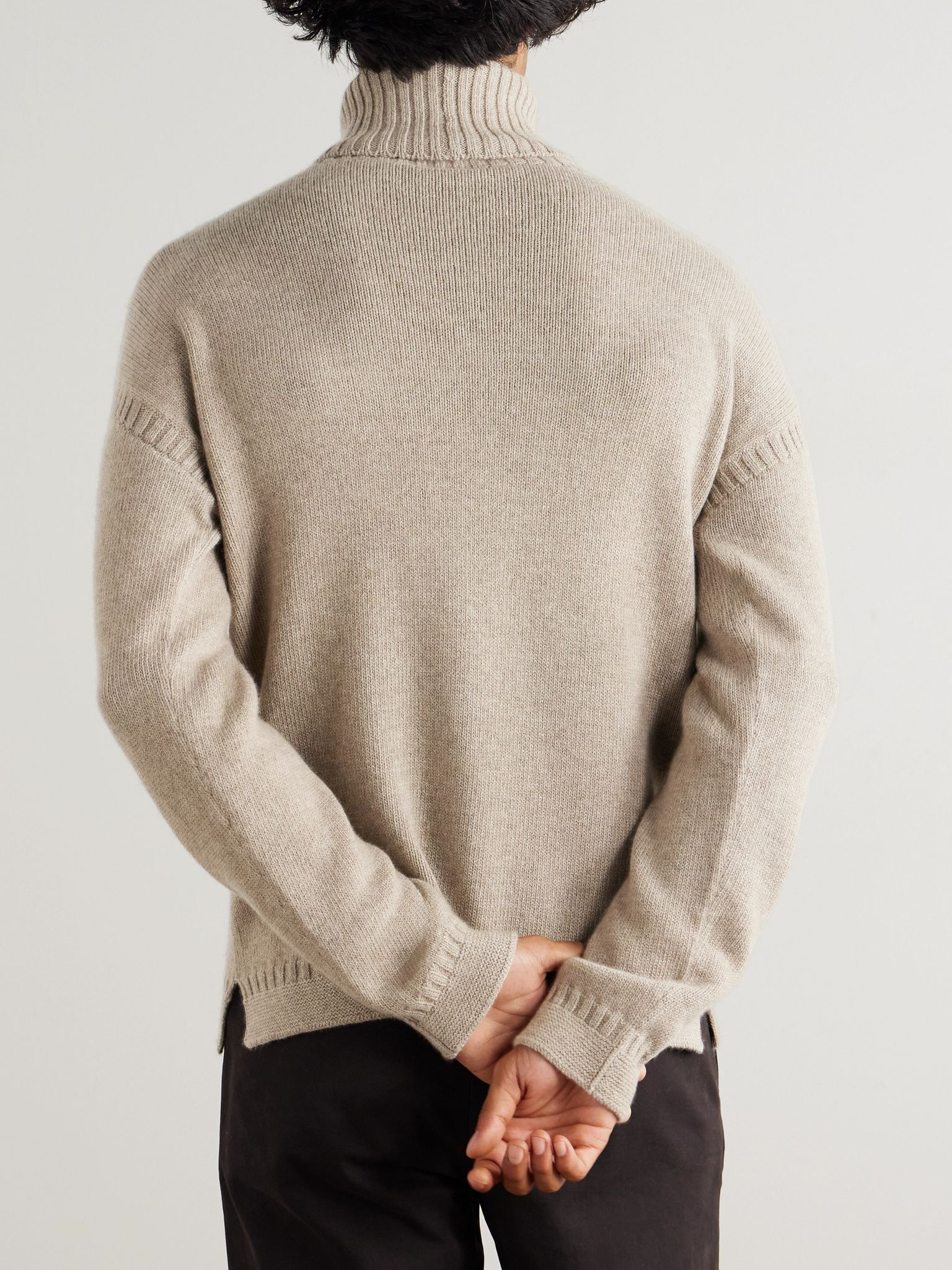 Cashmere Rollneck Sweater Brown - 3