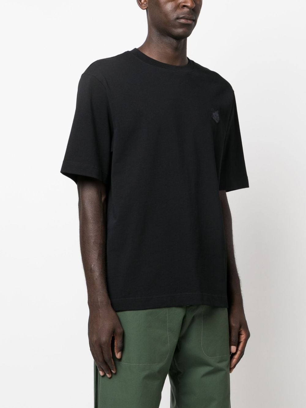 fox-patch cotton T-shirt - 3