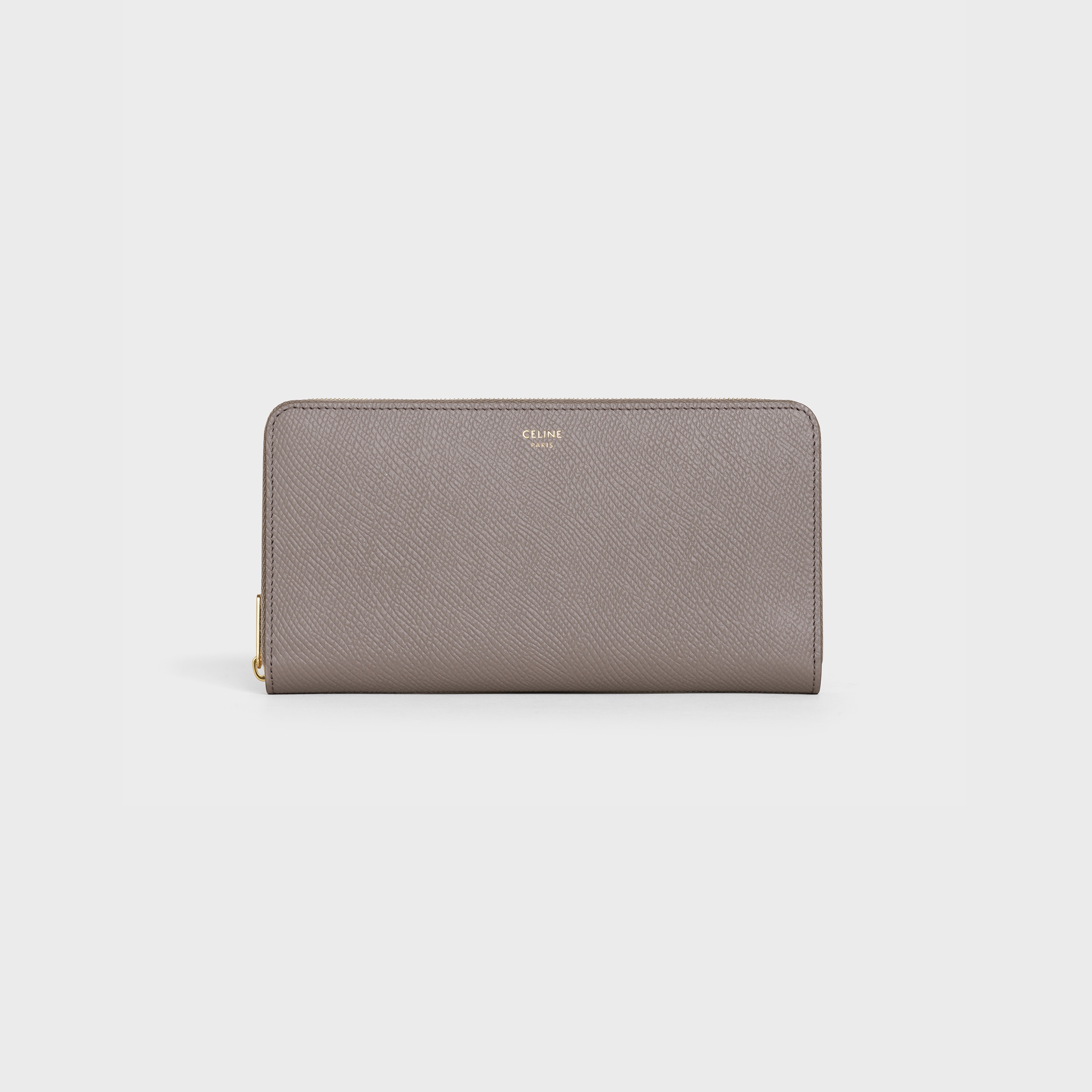 Large zipped wallet in Grained calfskin - 1