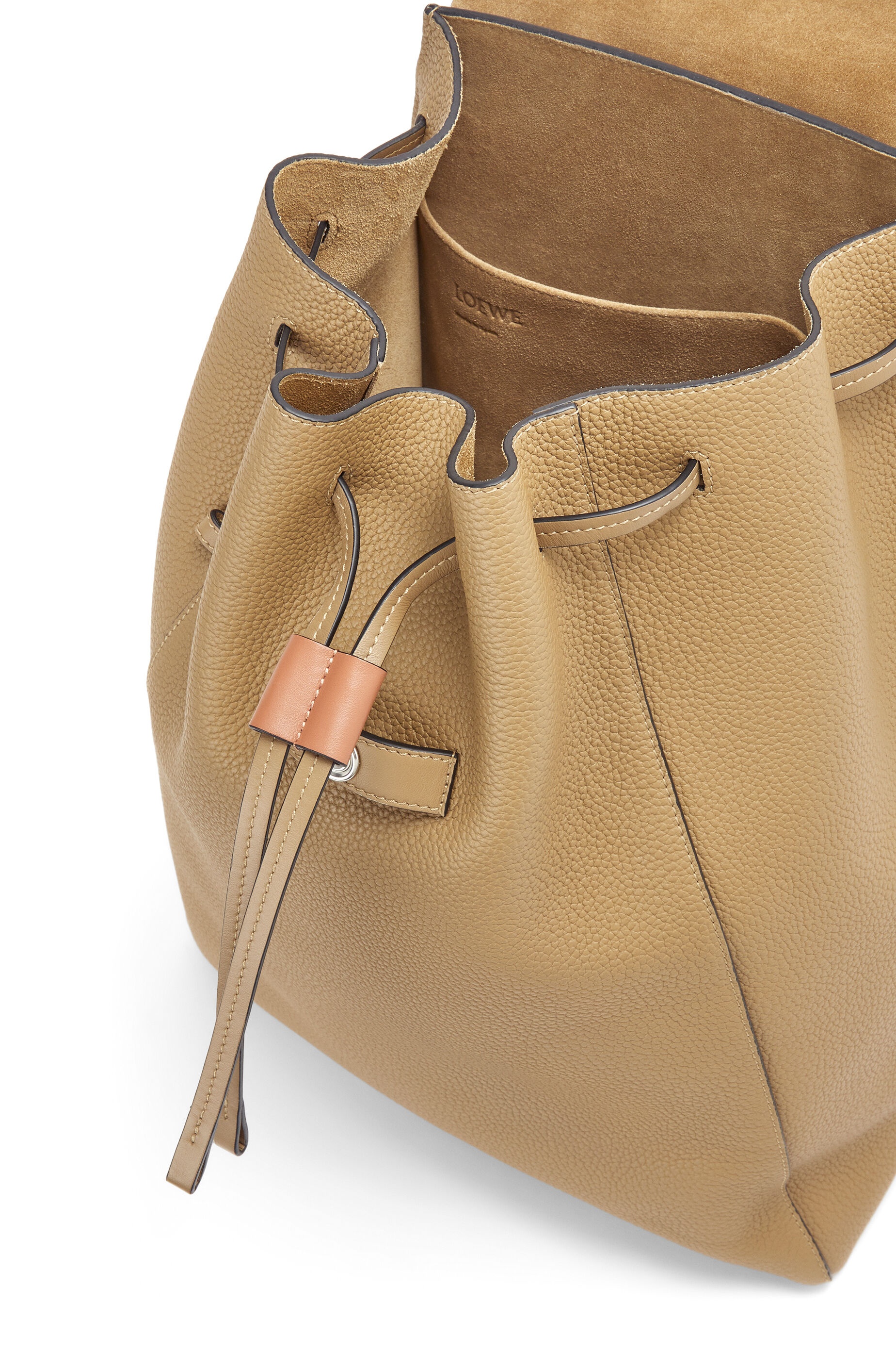 Drawstring Backpack in grained calfskin - 5