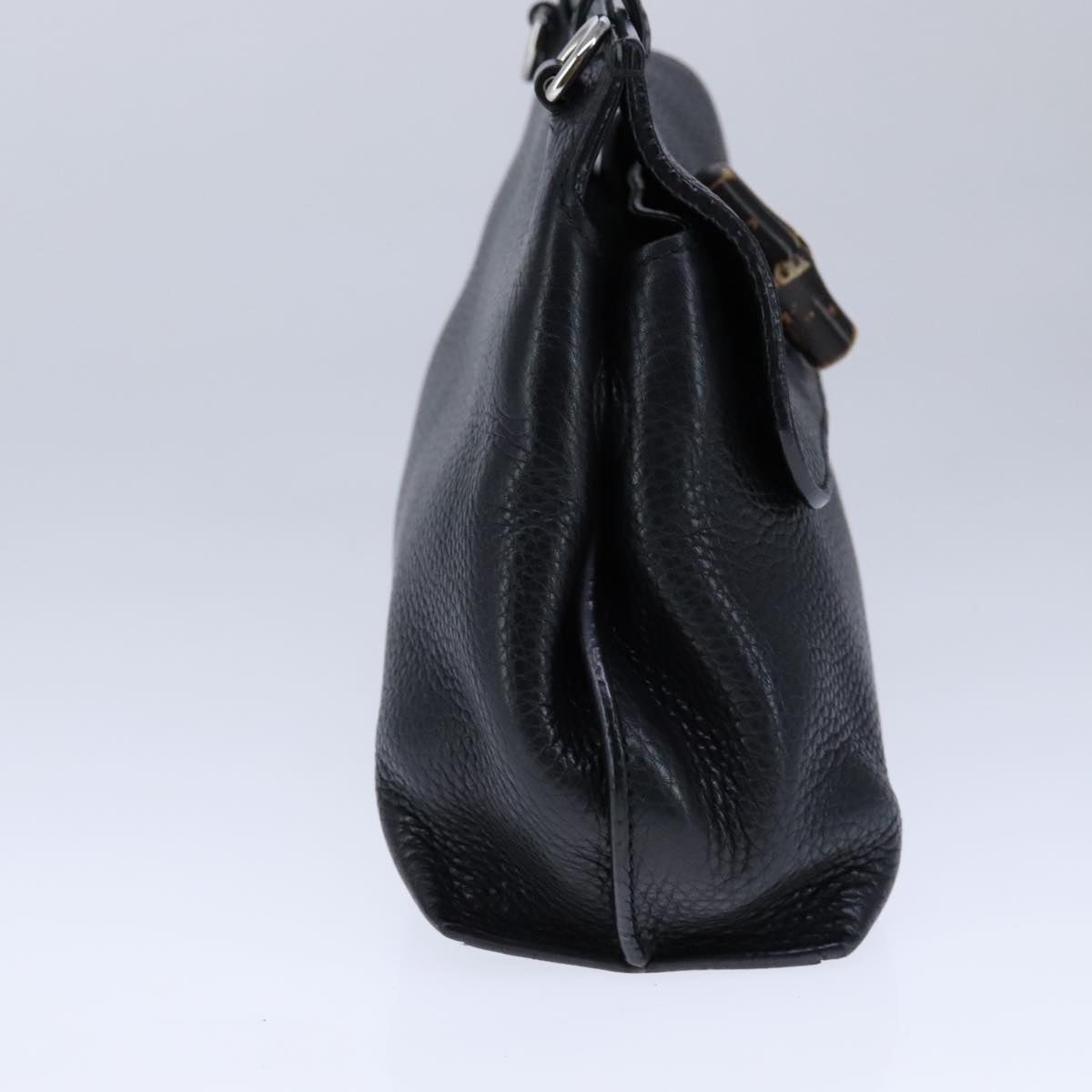 GUCCI Bamboo Daily Hand Bag Leather Black - 4