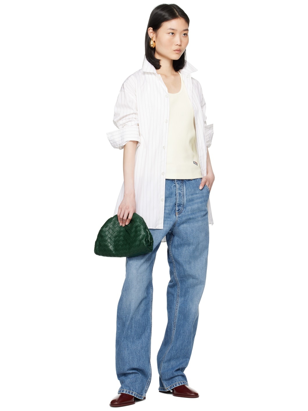Blue Vintage Indigo Cargo Denim Jeans - 4