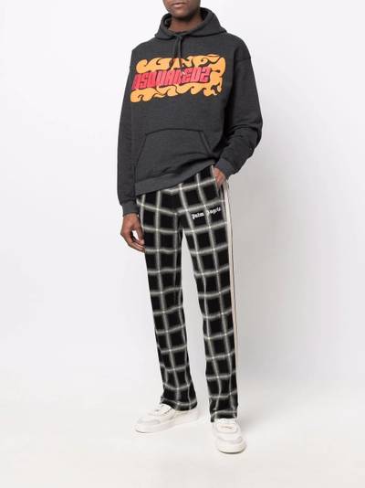 DSQUARED2 logo-print relaxed hoodie outlook