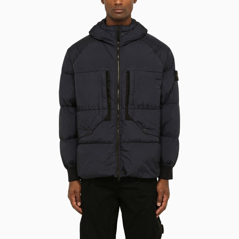 Nylon navy down jacket - 1