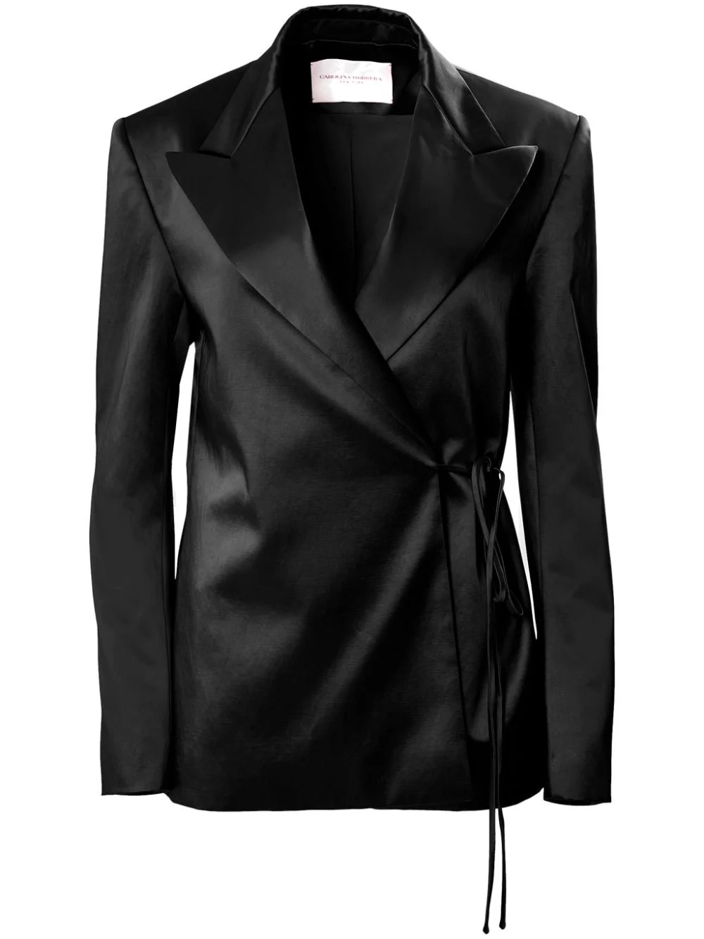 satin wrap blazer - 1