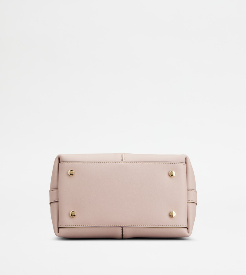 TOTE SHOPPING BAG IN LEATHER MINI - PINK 3
