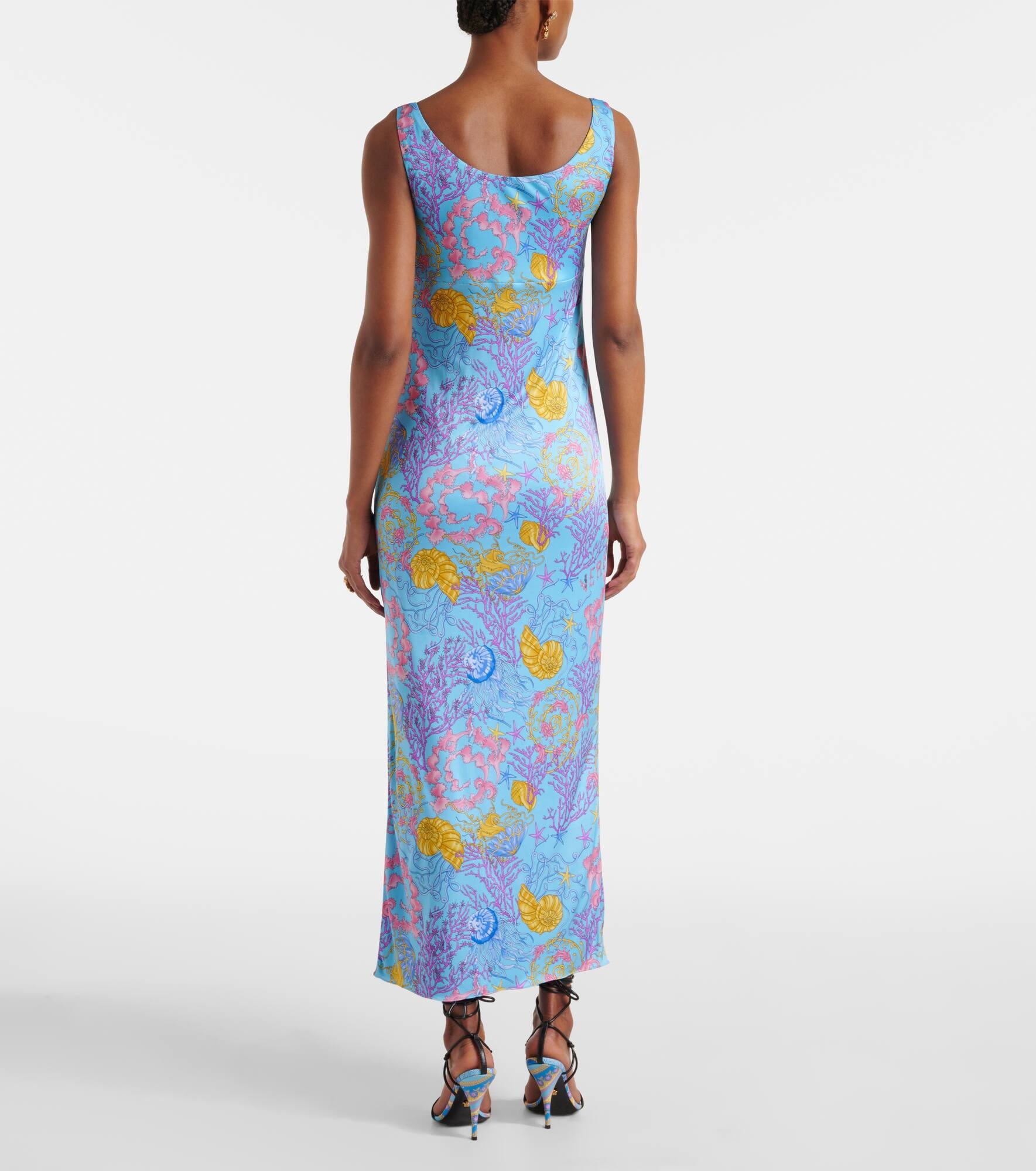 Underwater Barocco draped jersey gown - 3