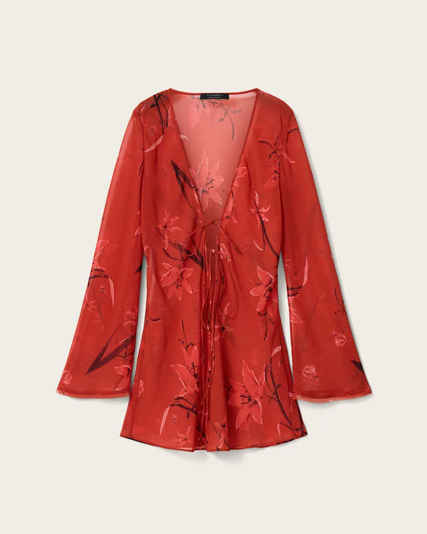 ZALIA FLORAL MINI DRESS - 1