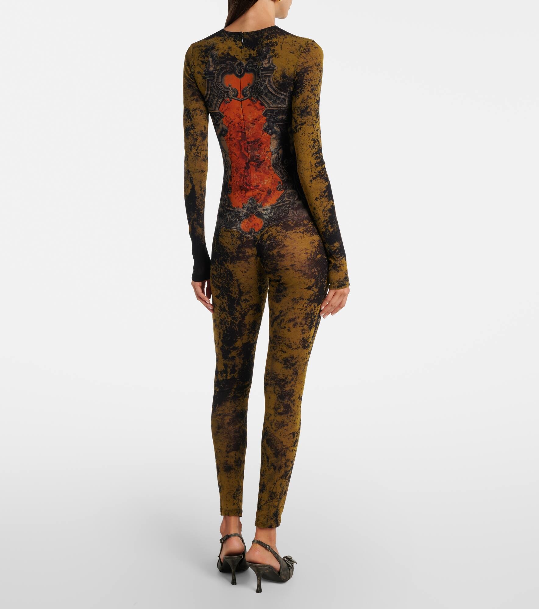 Médallion printed mesh catsuit - 3