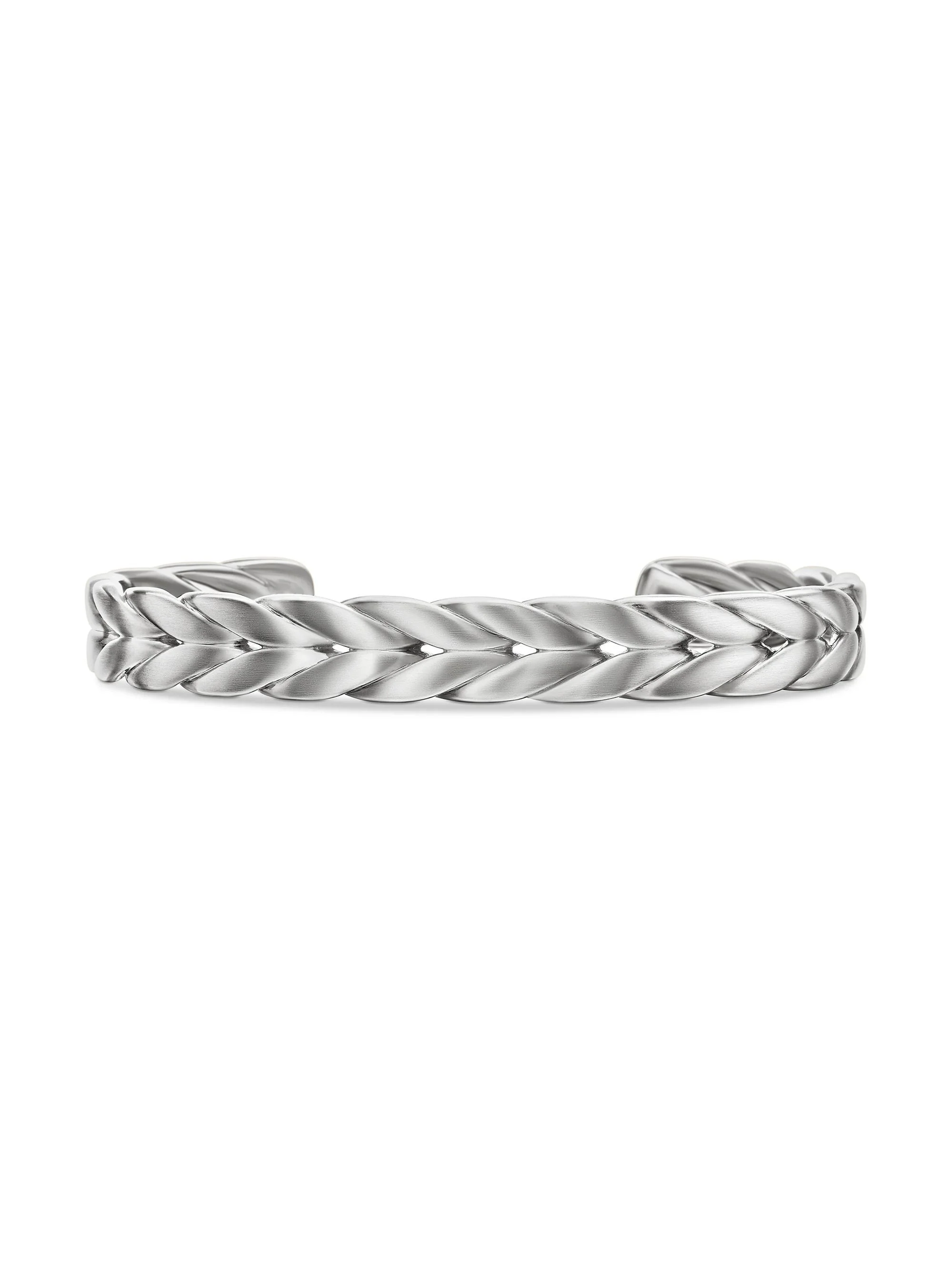 Men's Chevron Cuff Bracelet in Sterling Silver, 9mm - Sterling Silver - 1