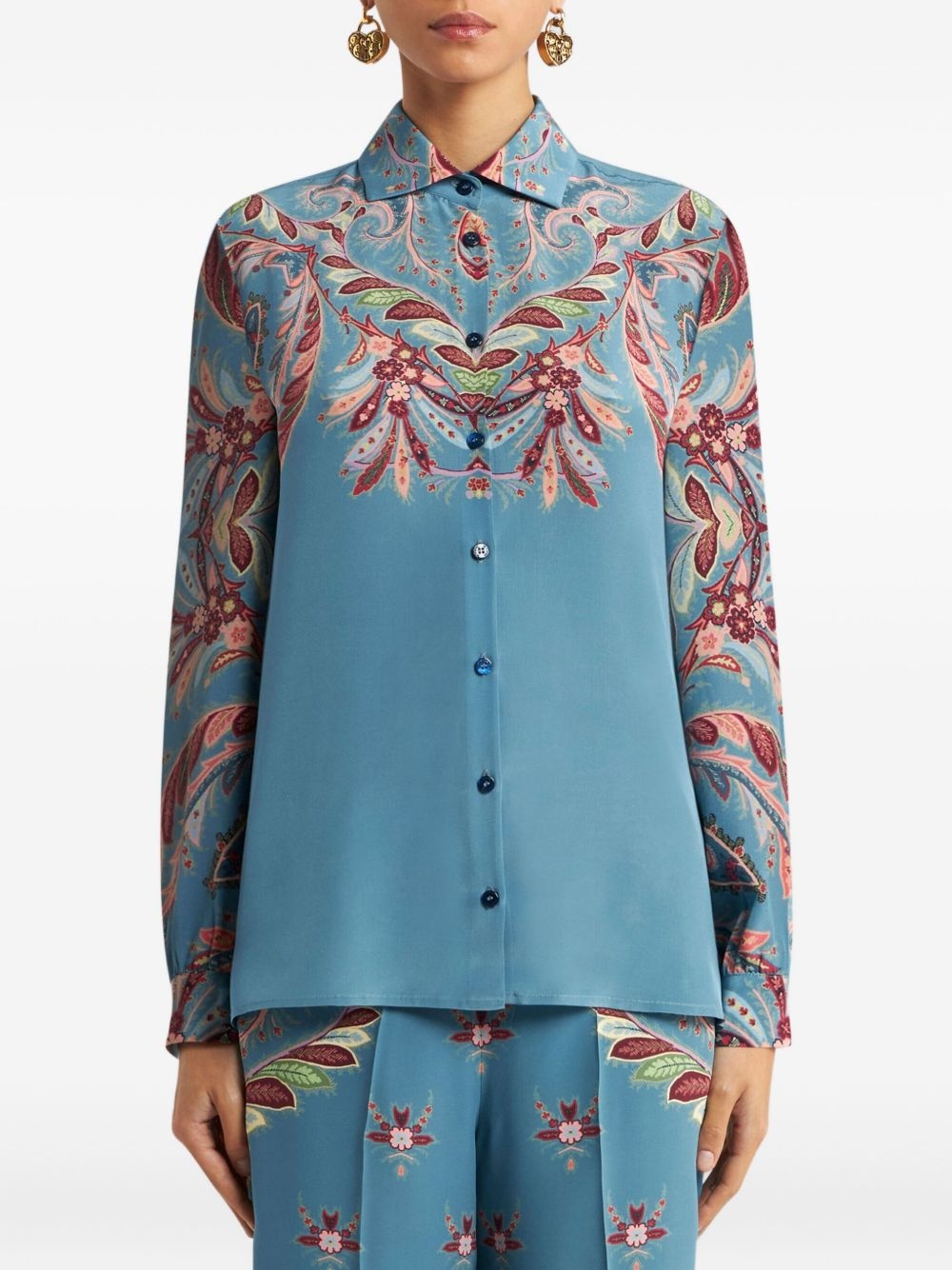 paisley-print silk shirt - 3