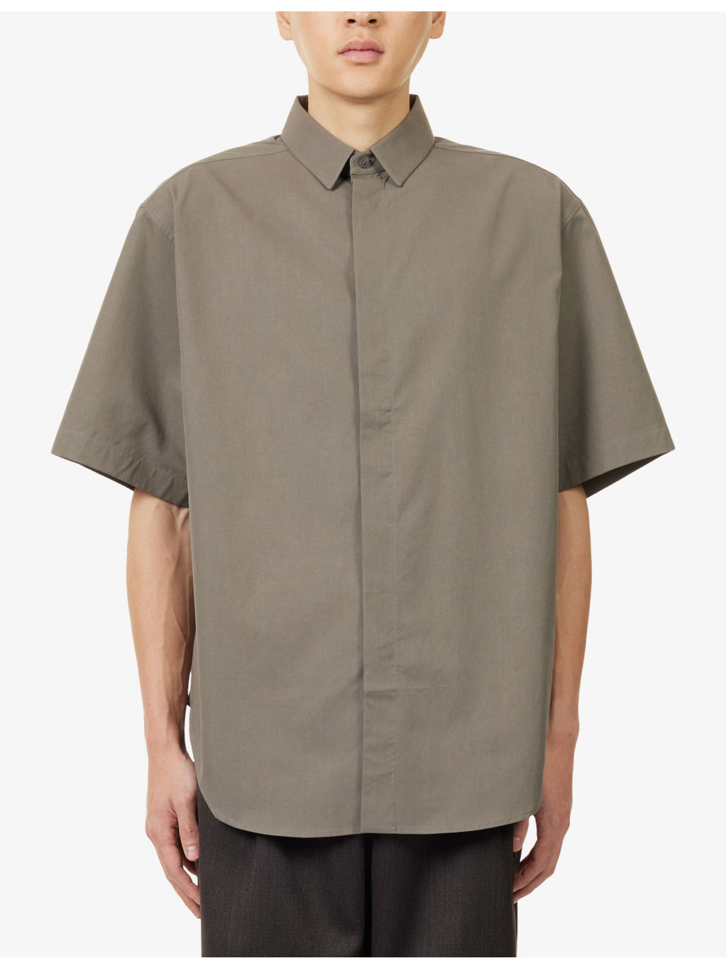 Classic Short-Sleeve Cotton Blend Shirt - 3