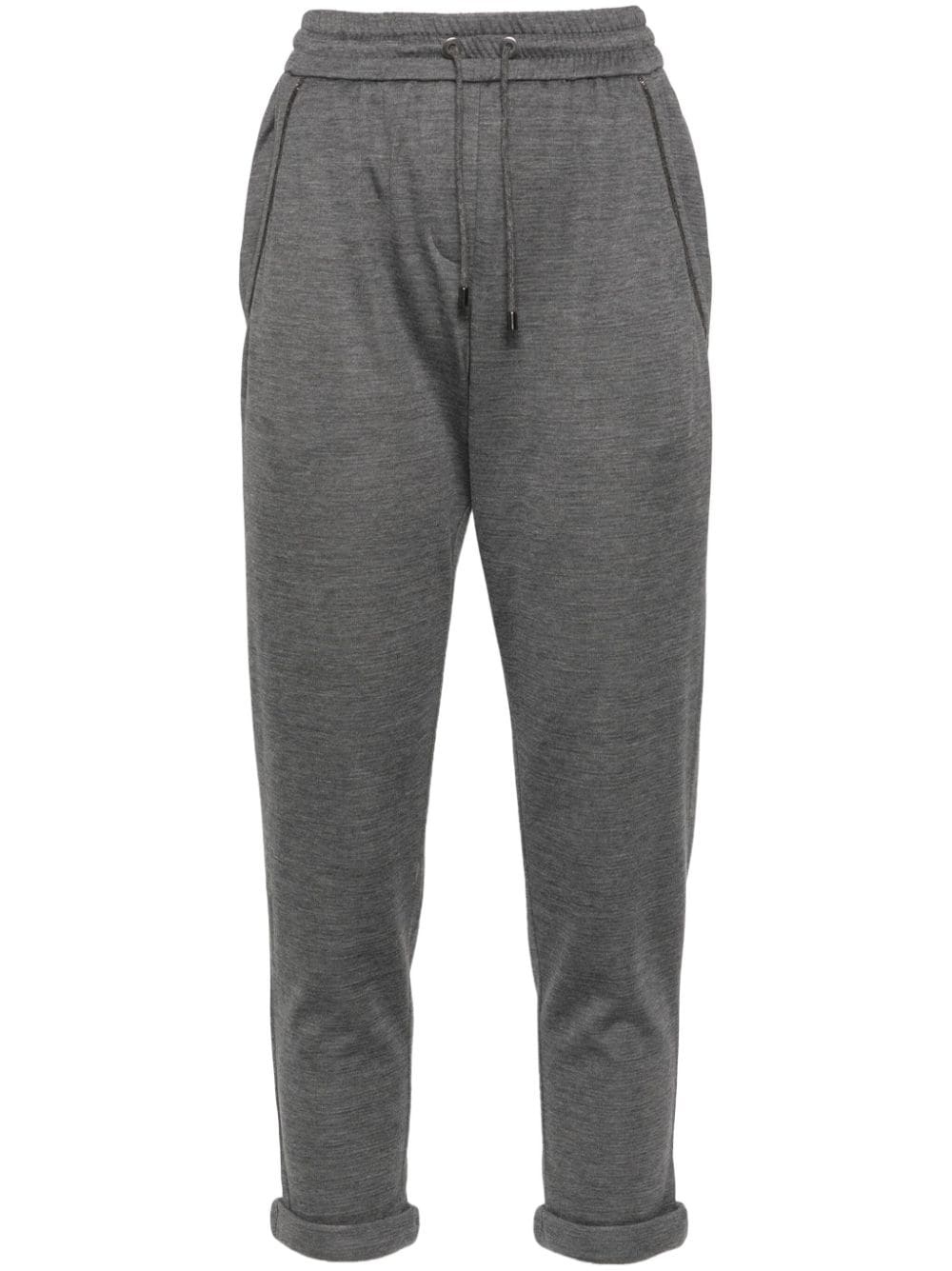 Cotton and silk blend sweatpants - 1