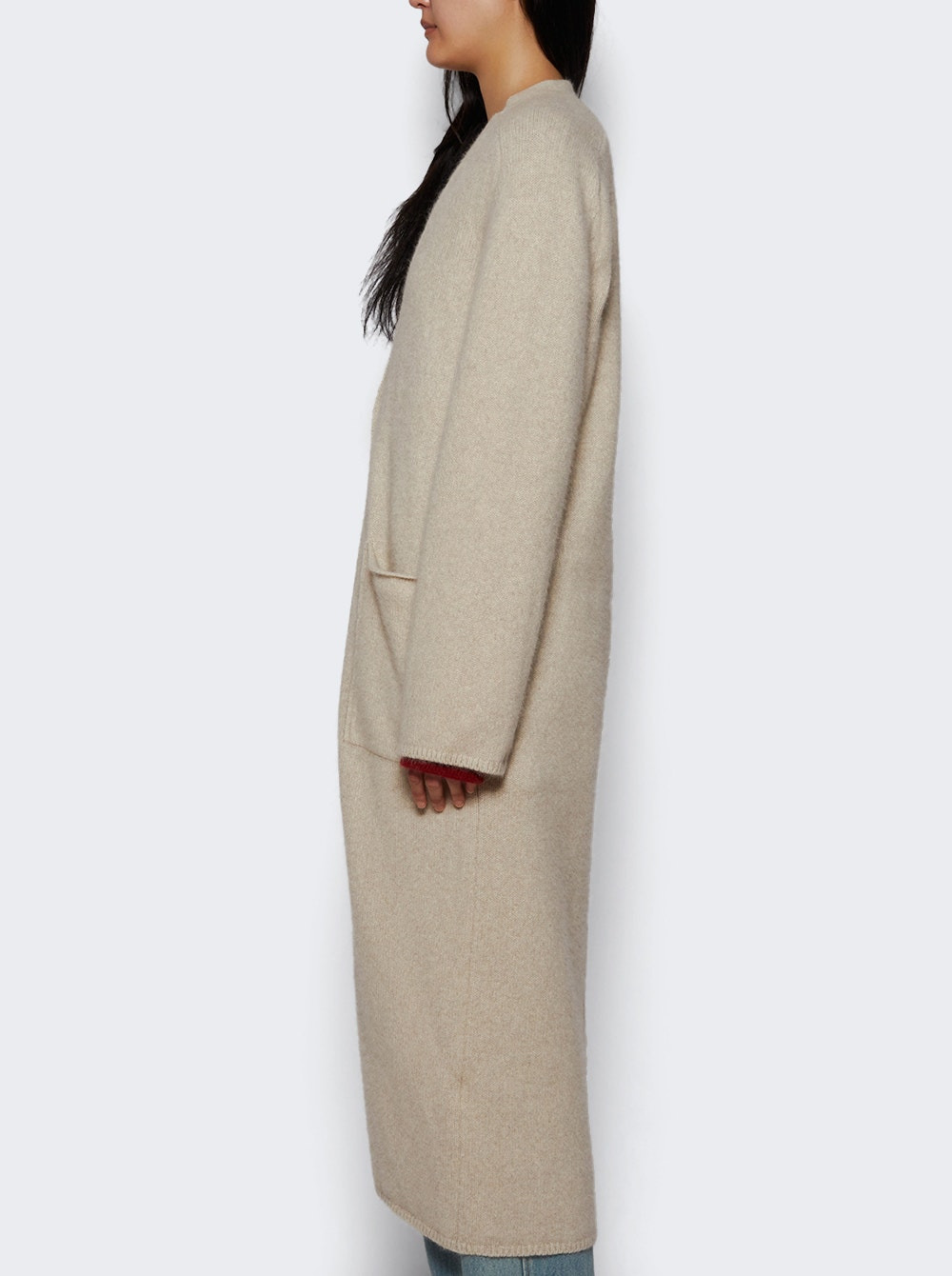 Smet Maxi Knit Cardigan Stone Melange - 3