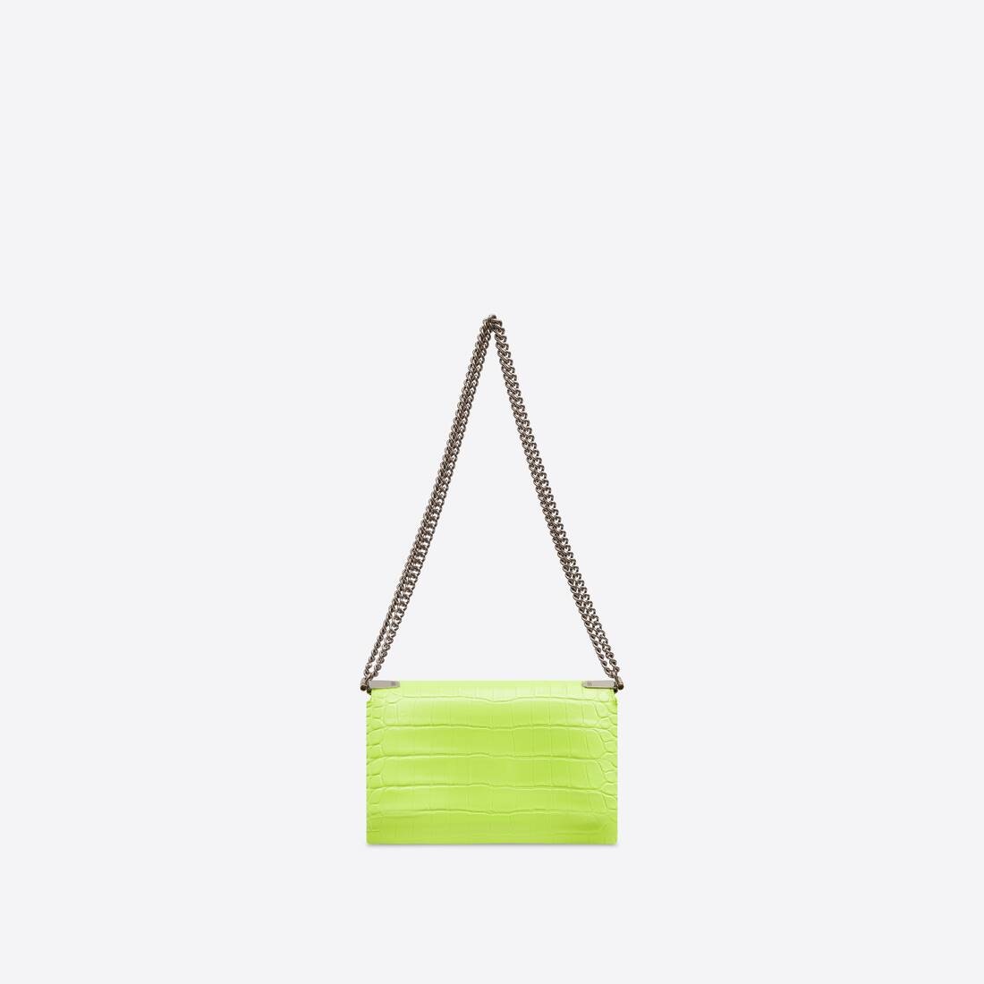 Women's Triplet Small Bag Crocodile Embossed  in Yellow - 5