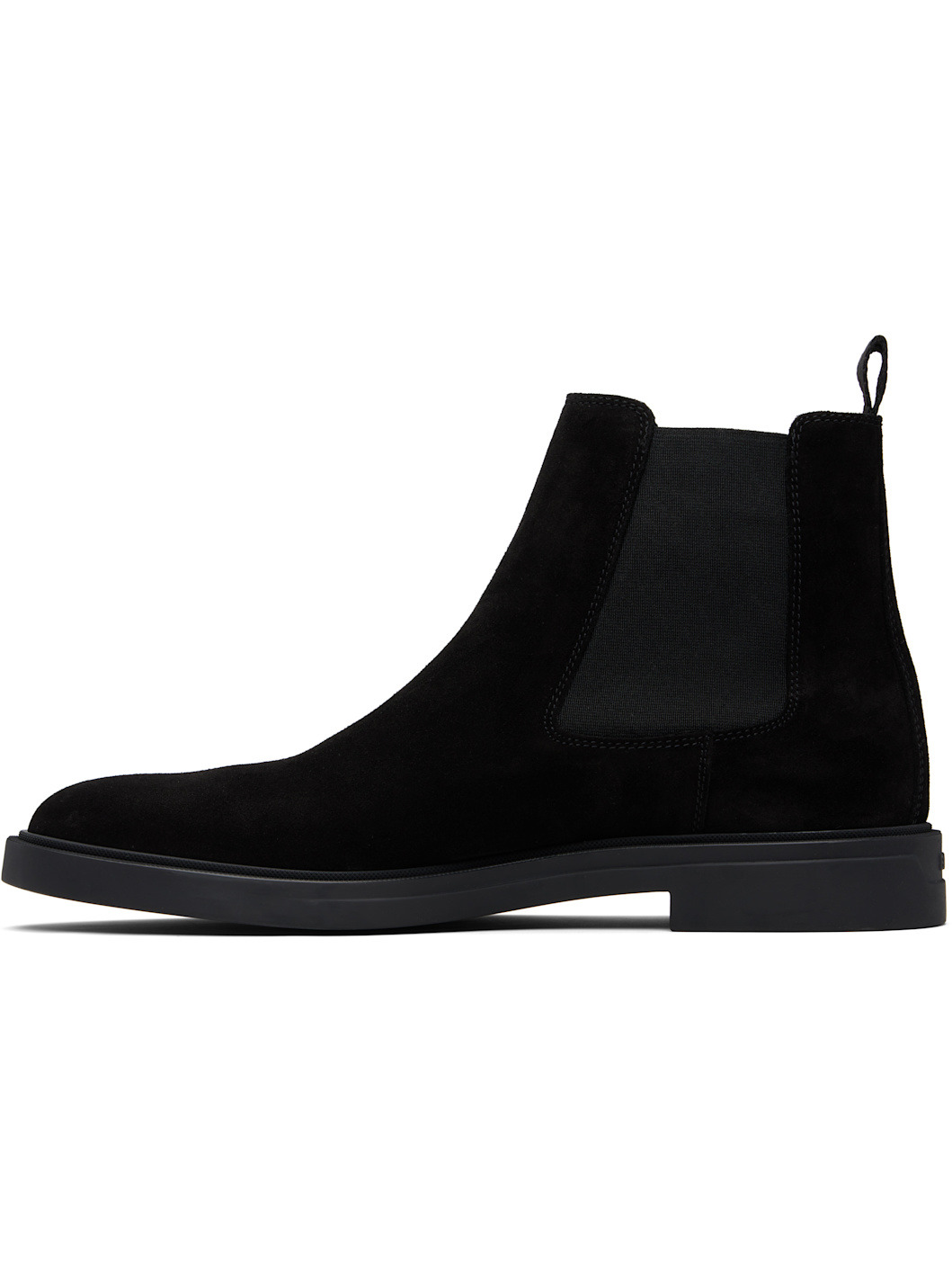 Black Signature Stripe Suede Chelsea Boots - 3
