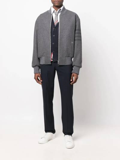 Thom Browne 4-Bar stripe cardigan outlook