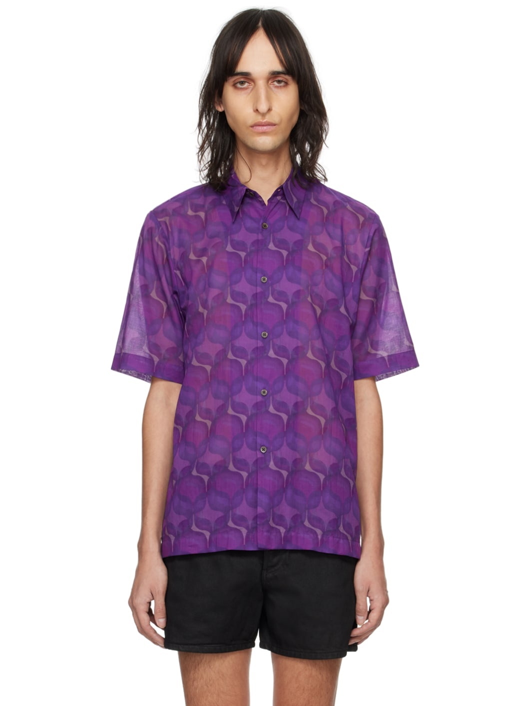 Purple Graphic Shirt - 1