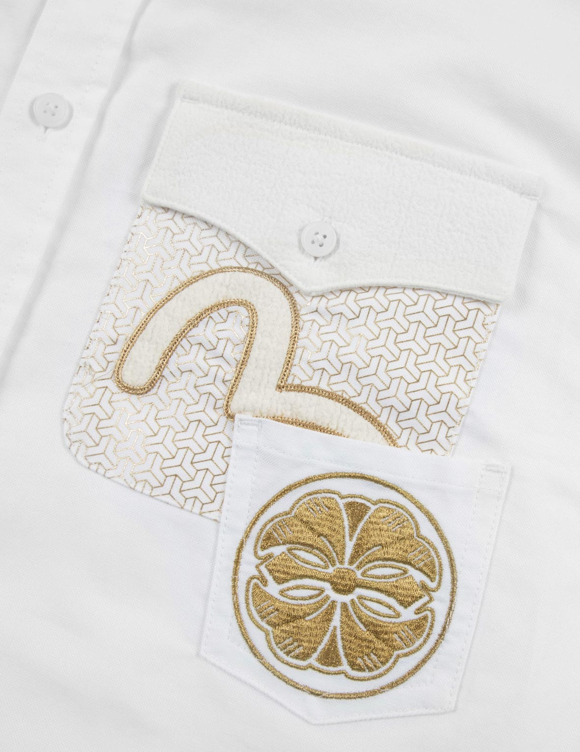 MULTI-POCKET AND LOGO PATCH EMBROIDERED RELAX FIT SHIRT - 10