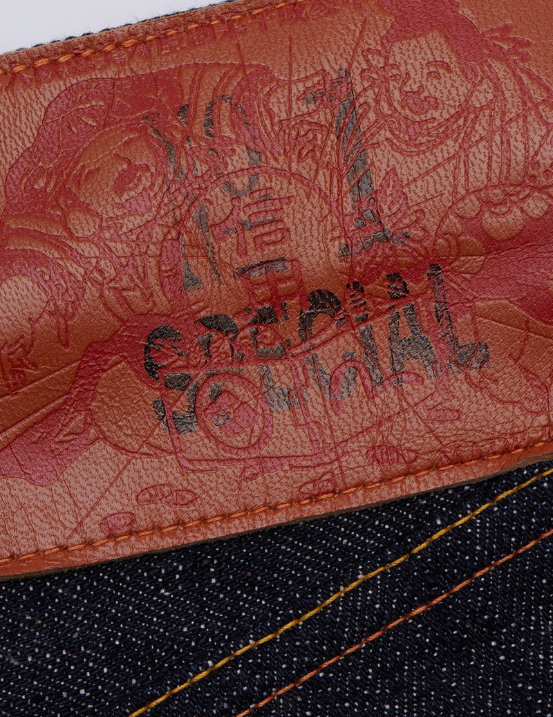 HANDPAINTED SEAGULL SLIM TAPERED FIT RAW DENIM SELVEDGE JEANS 3