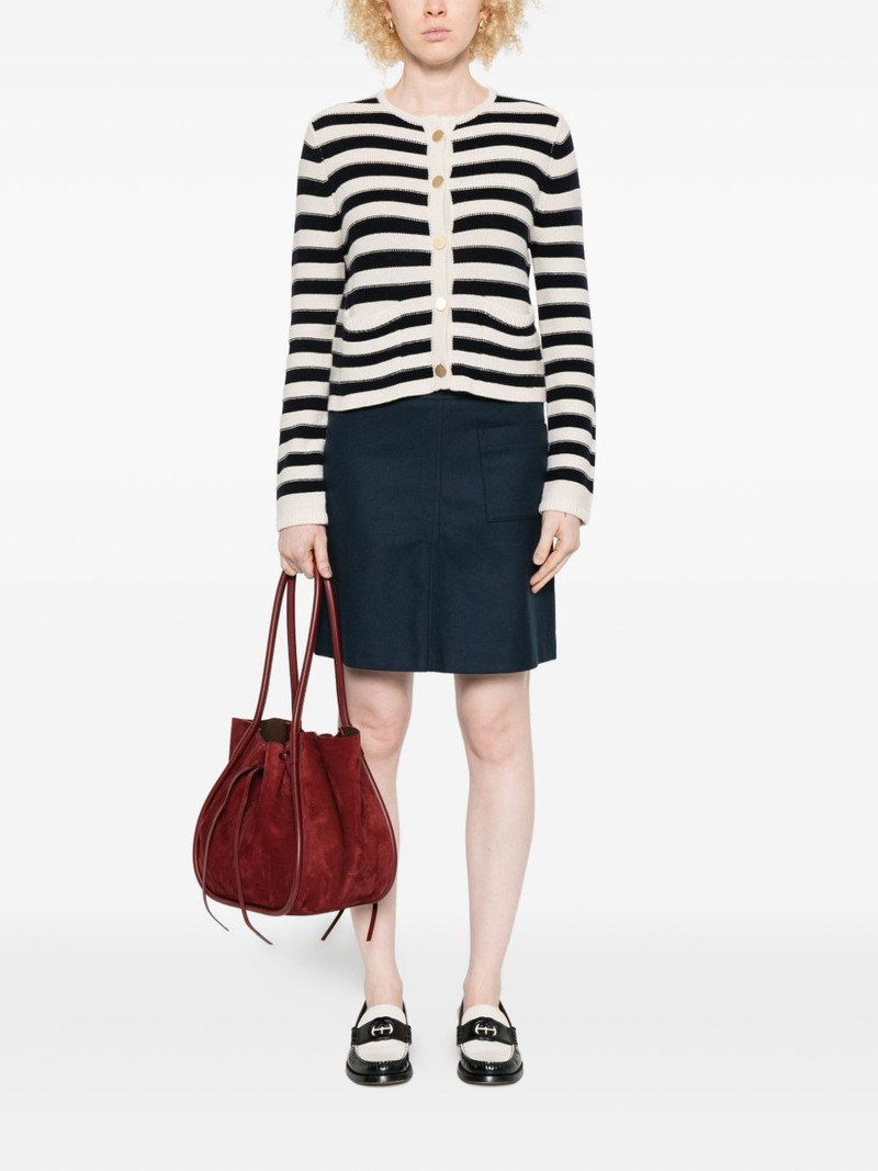 Allude striped button cardigan outlook