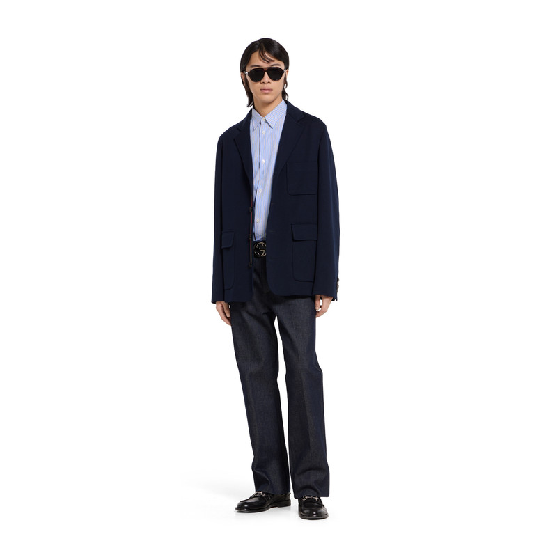 GUCCI Single-brest cotton jersey jacket outlook