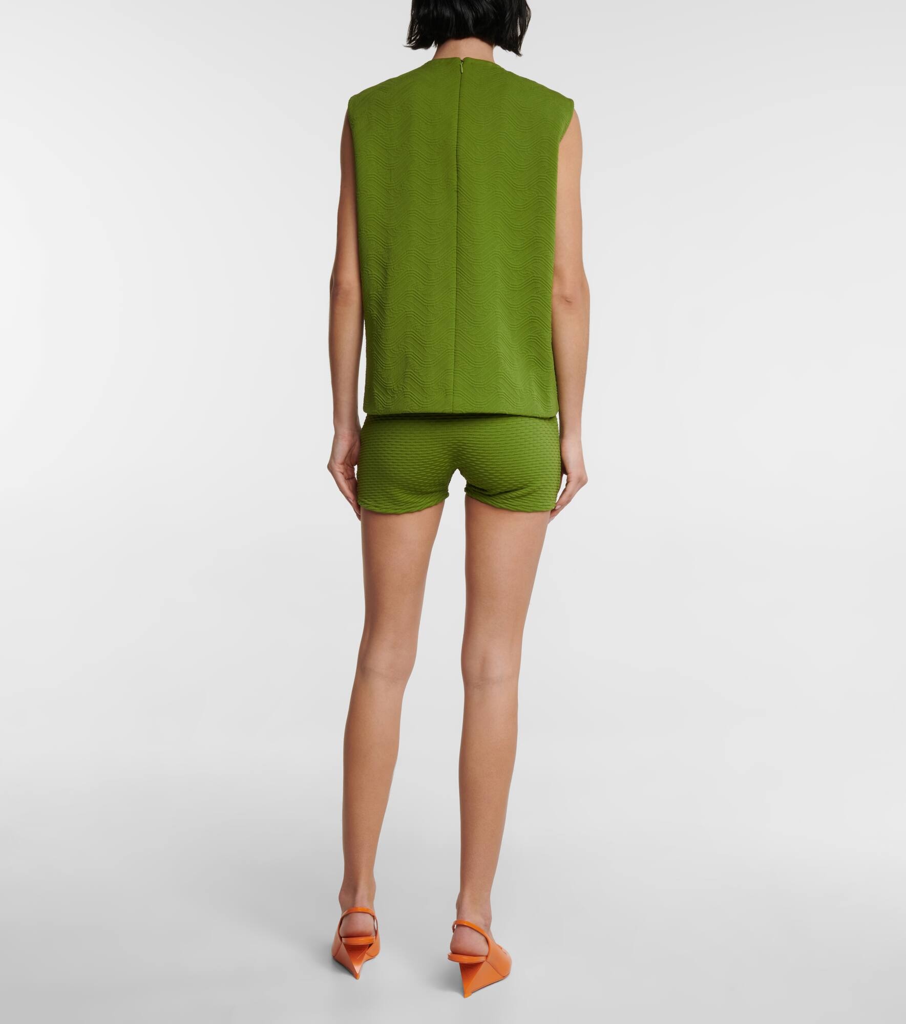 Logo sleeveless knit top - 3