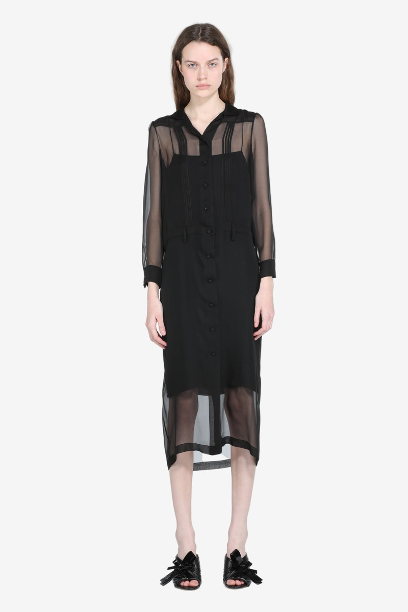 DRESS IN LIGHT FABRIC AND SLIP 1