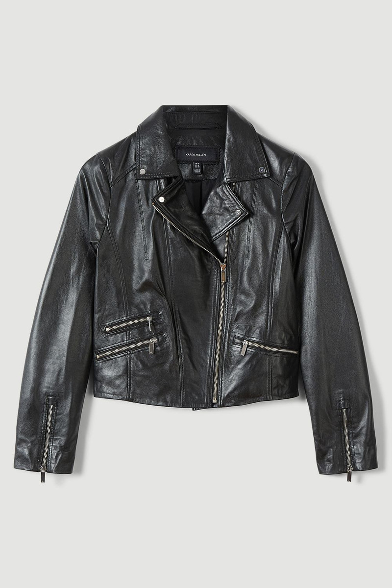 Leather Signature Biker Jacket - 1