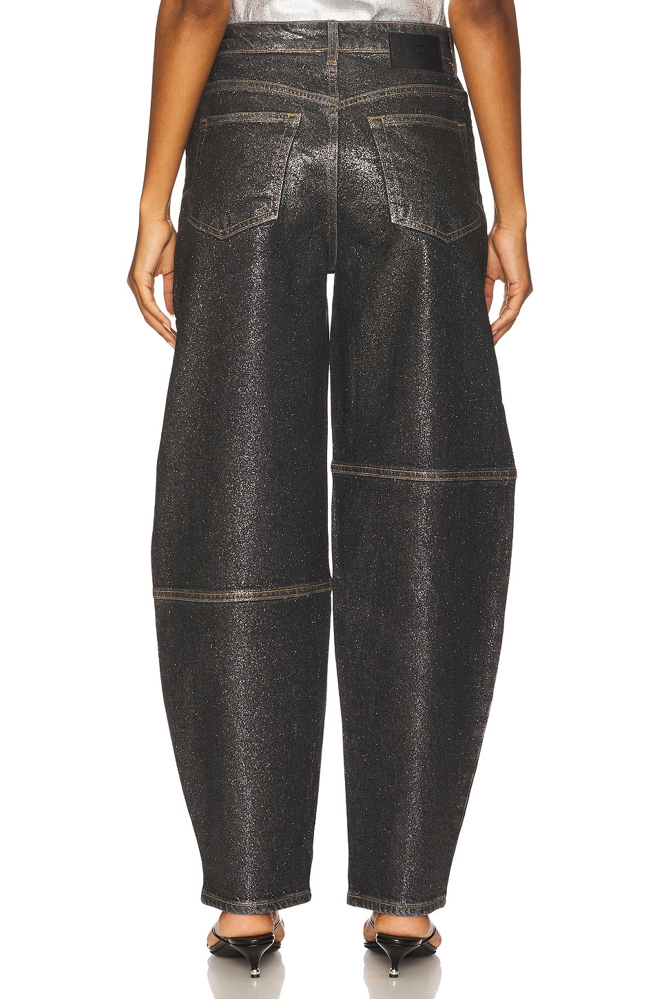 Shimmery Foil Denim Stary - 4