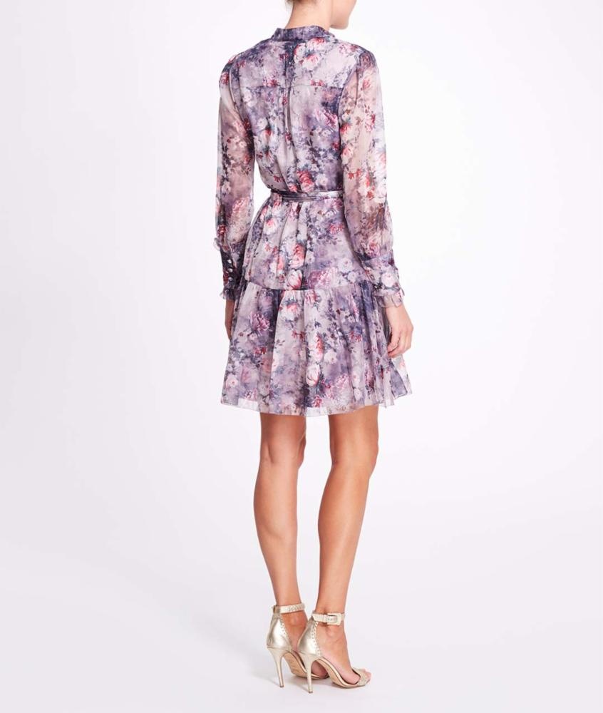 FLORAL PRINTED CHIFFON DAY DRESS - 3