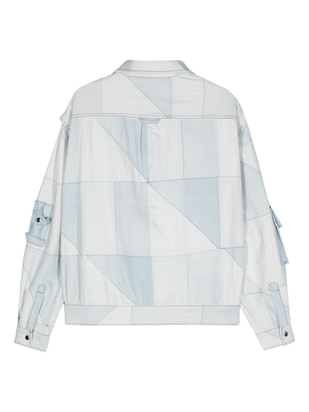 panelled denim jacket - 2