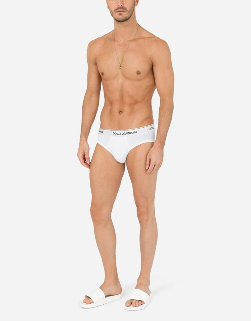 Dolce & Gabbana Bi-pack mid briefs in stretch cotton outlook