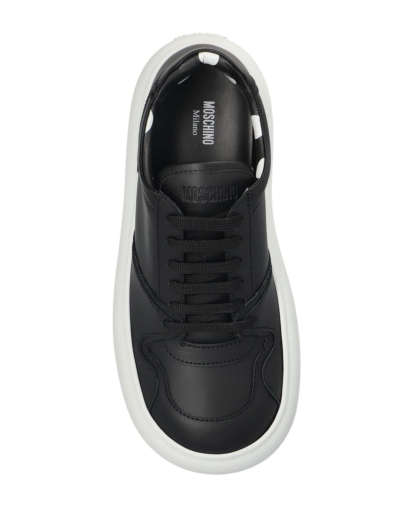 Round Toe Lace-up Sneakers - 4