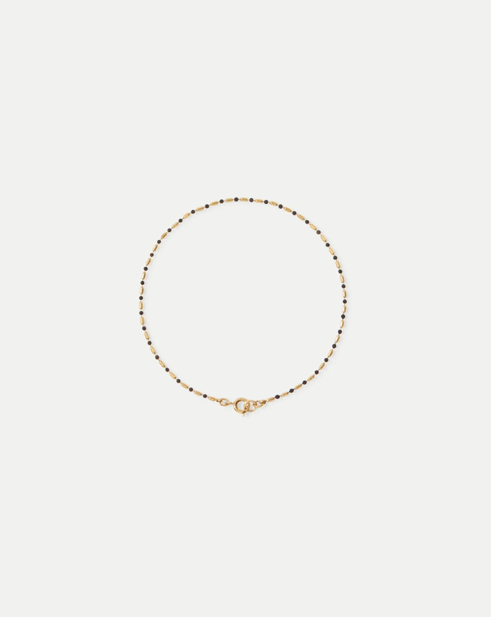 ENAMEL BEAD CHAIN ANKLET - 1