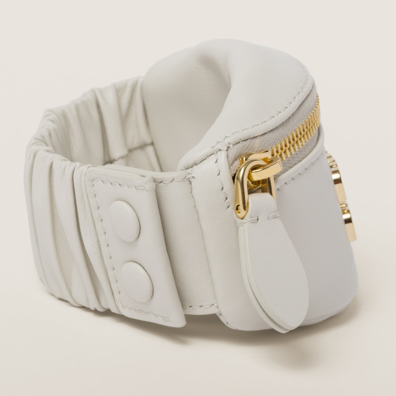Bracelet with leather mini-pouch 3
