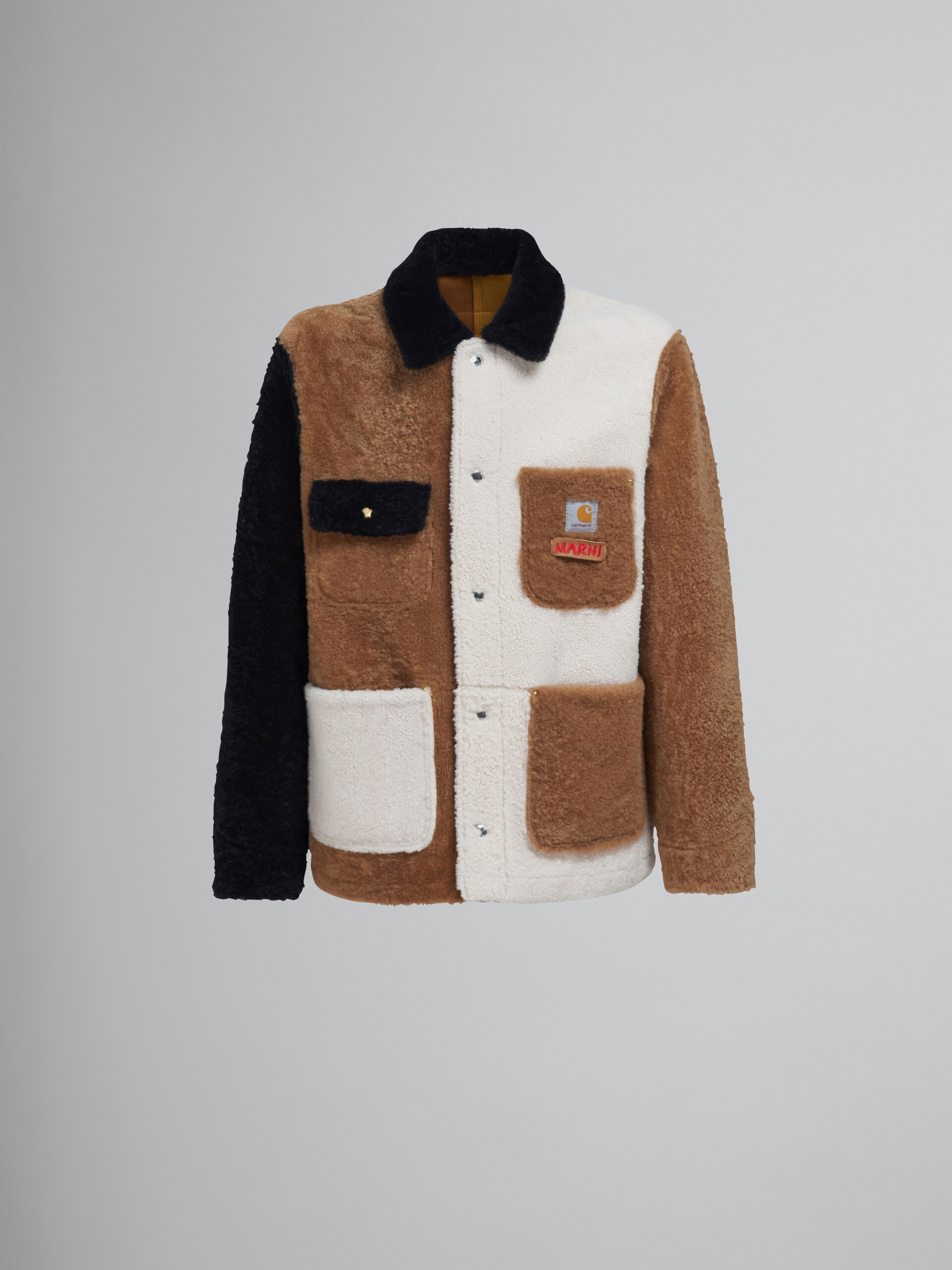 MARNI X CARHARTT WIP - SHEARLING REVERSIBLE JACKET - 1
