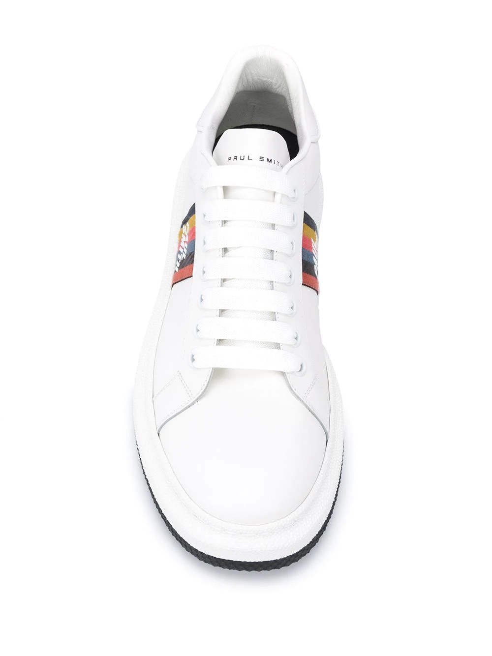 stripe tag lace-up trainers - 4