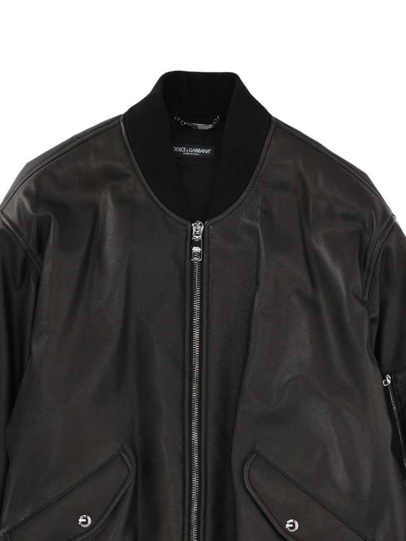Dolce & Gabbana zip-up leather jacket outlook